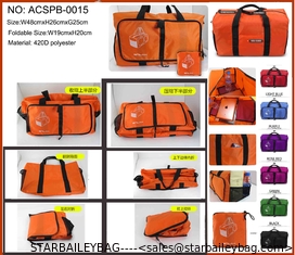 China 420D polyester foldable travel bag-PORTABLE luggage-portable hand bag-foldable gift bag supplier