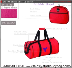 China 420D chequered polyester foldable travel bag-luaage-red outdoor camping bag supplier