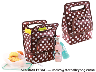 China colorfull prints picnic bag-lunch bag-food bag lunch cooler bags with compartments supplier