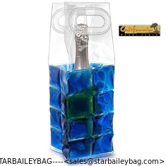 China WINE CHILL GEL TOTE Carrier Beer Bottle Cooler Freeze Champagne Bag Flexible supplier
