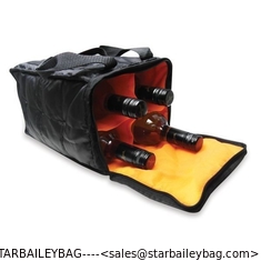 China insulated Wine Cool Tote picnic Bag Holds 4 bottles -Insulated Great For Transporting cooler bag supplier supplier