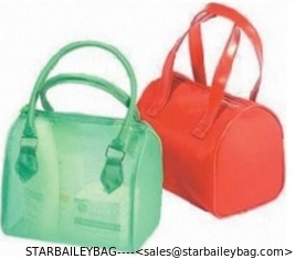China PVC colorfull cosmetic fashion handbag supplier