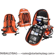 China Orange polyester EMS Trauma Backpack-Medical Aid Professional Case Organizer Bag-health supplier