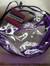 China Justin Bieber Promotional Girlfriend Clear Purple Satchel Bag 15x10x5 NEW-clear PVC bag supplier