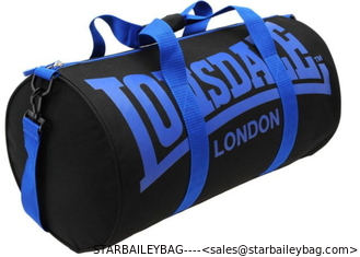 China LONSDALE Barrel Shaped BAG Black, Blue Gym Sports Travel Weekends Away Holdall-roll travel supplier
