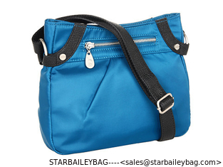 China Blue color sling bag made of  nylon and polyester fashional design bag supplier