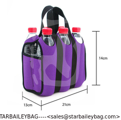 China Custom neoprene 6 pack insulated Cooler bag for Outdoor Sports lunch tote handbag made supplier supplier