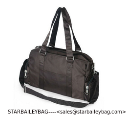 China Brown nylon handbag, men's travel shoulder bag supplier