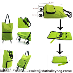 China Foldable Shopping Trolley Bag Wheels Folding Travel Luggage supplier