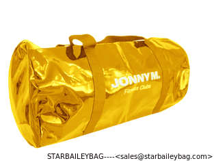 China gold color polyester vinyl fabric travel bag---shining vinyl fabric mamimated supplier