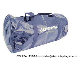 China Grey color polyester vinyl fabric travel bag---shining vinyl fabric mamimated supplier