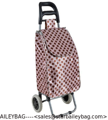 China STB 22&quot; Lightweight Wheeled Shopping Trolley Bag, 600D Satin Fabric Hard Wearing &amp; PP Nylon Rolling Push Trolley supplier