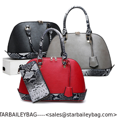 China Women Handbags Sets Alligator PU Leather Handbag-Ladies Clutches 2pcs In 1 Sets Totes Bag Sets supplier