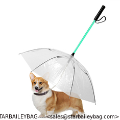 China Ready To Ship: LED Leash Pets Lightsaber Umbrella Dog Chains Clear PE Lighting PET Leashes supplier