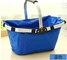 Metal Handle shopping basket bag with 210D polyetser lining rubber feet stand supplier