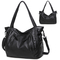 Women Shoulder Bags PU Leather Sling Tote Handbag Braided Woven Handle Black From China Supplier supplier