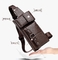 Multi-pockets Men Waist Bag European and American vintage leather Fanny pack Personalized Outdoor Waist Packs supplier